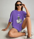 Oversized Print T-shirt - Mone Happy Aano