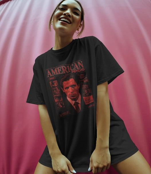 Oversized Printed T-shirt - American Psycho