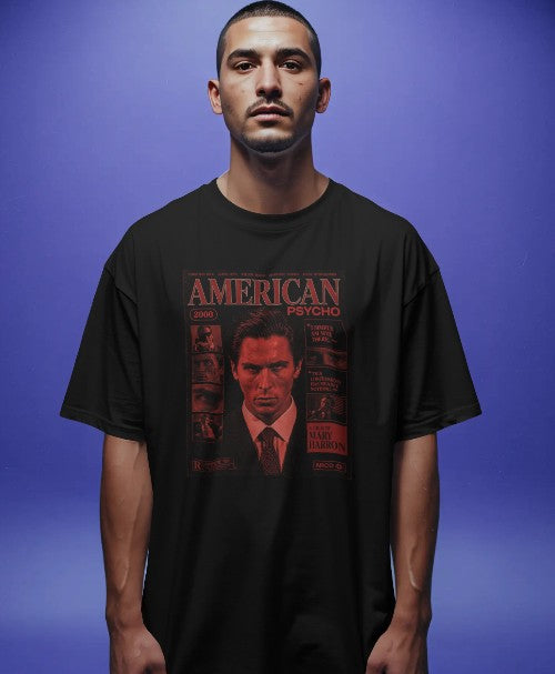 Oversized Printed T-shirt - American Psycho