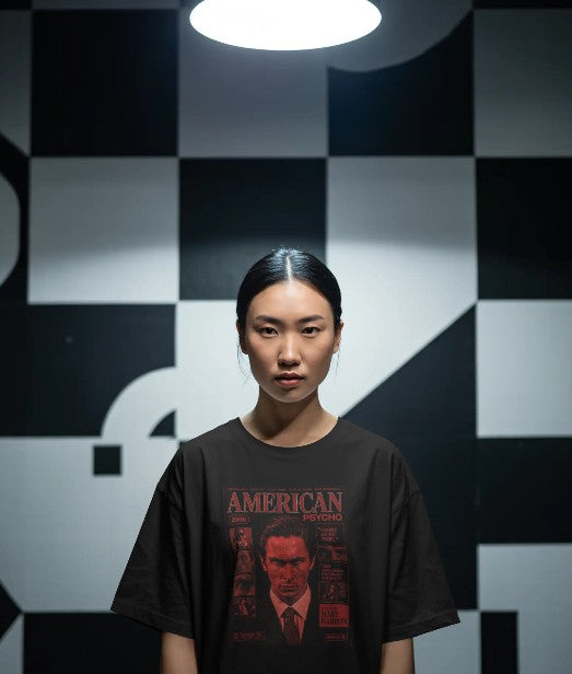 Oversized Printed T-shirt - American Psycho