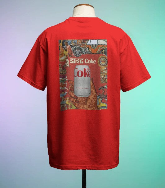 Back Printed Oversized T-shirt - Diet Coke