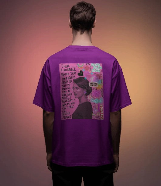 Back Printed Oversized T-shirt - Fleabag