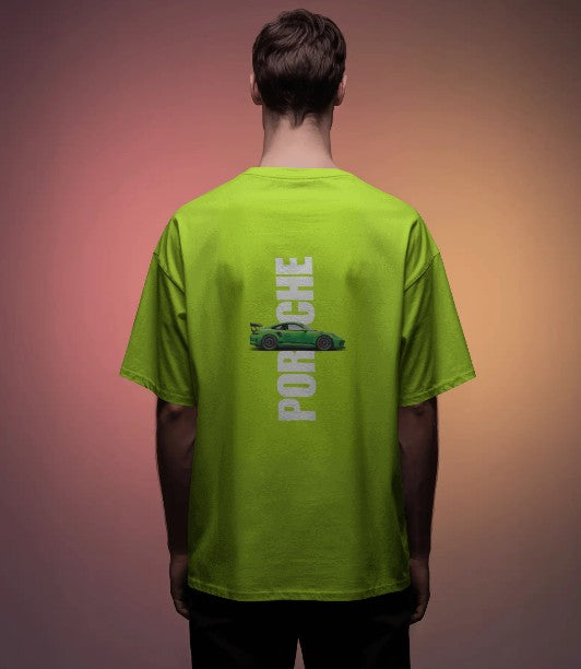 Back Printed Oversized T-shirt - Porsche