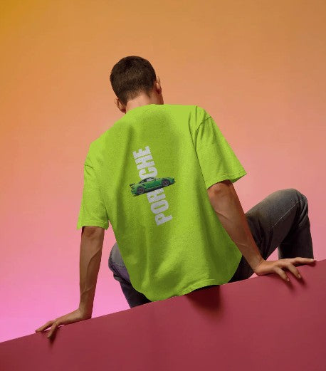 Back Printed Oversized T-shirt - Porsche