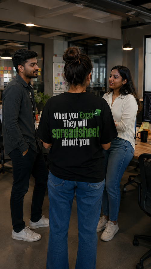 Corporate Excel Oversized Back Printed T-Shirt | THE SUB/STANCE