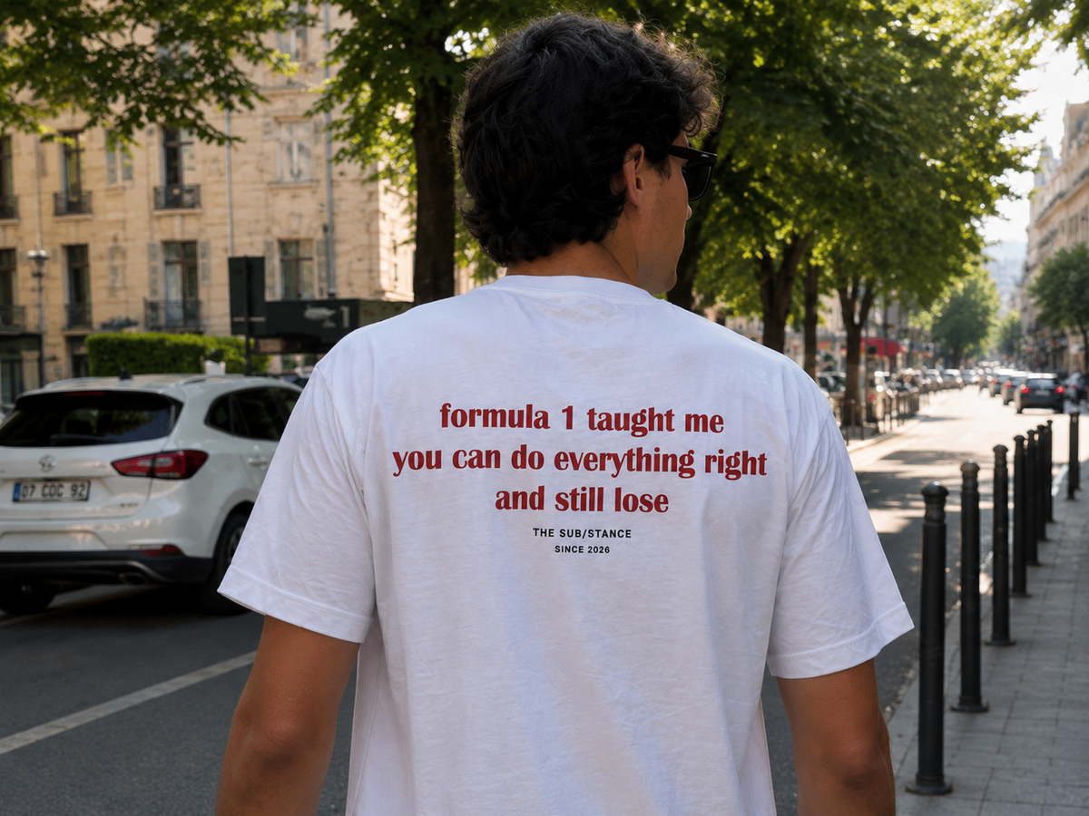 Formula 1 Oversized Back Printed T-Shirt | THE SUB/STANCE