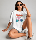 Oversized Printed T-shirt - Courage - The Gym Dog