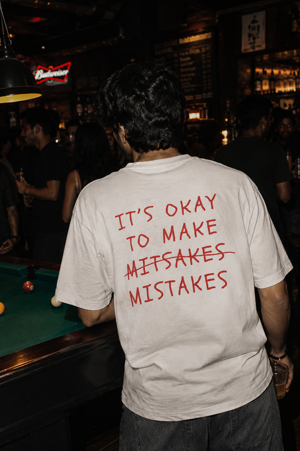 It's Okay To Make Mistakes Back Printed Oversized T-Shirt | THE SUB/STANCE