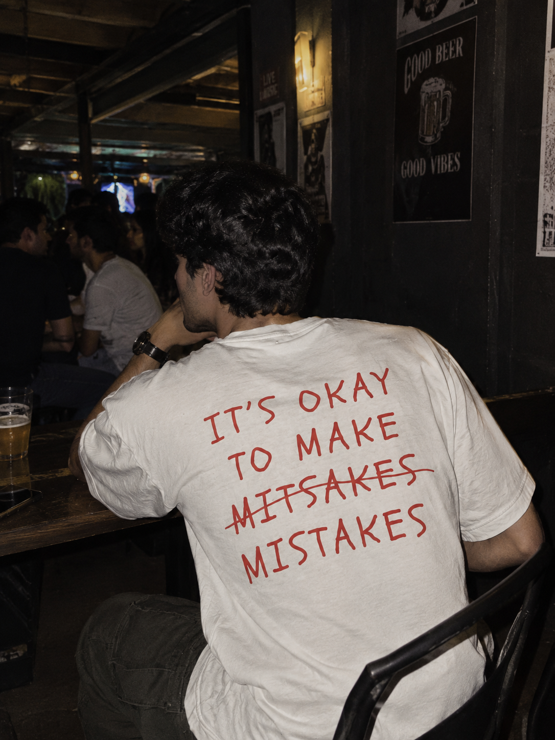 It's Okay To Make Mistakes Back Printed Oversized T-Shirt | THE SUB/STANCE
