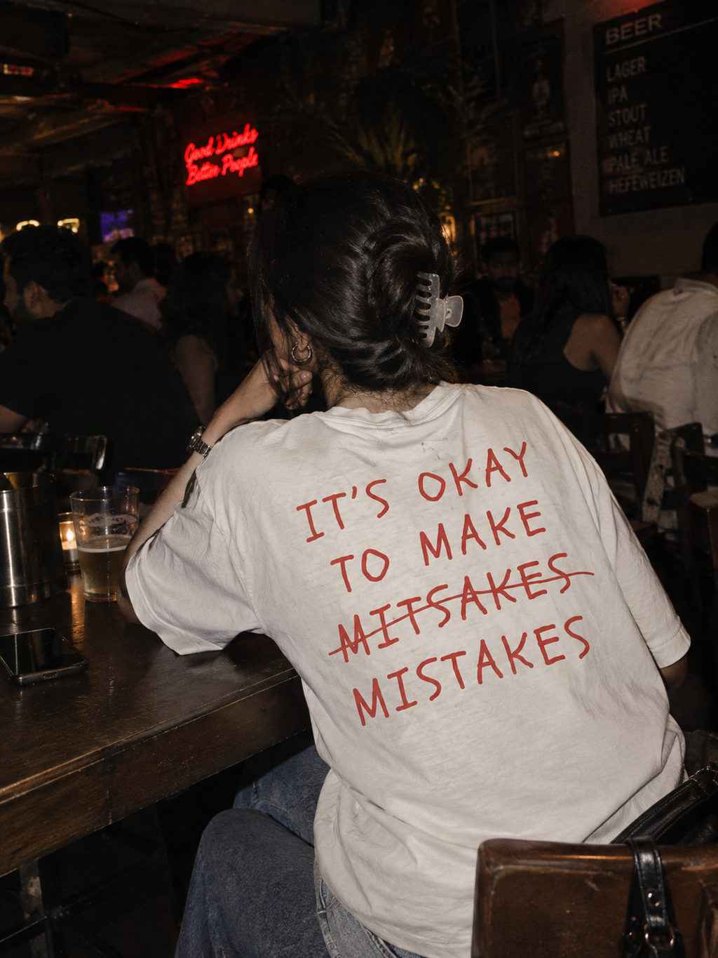 It's Okay To Make Mistakes Back Printed Oversized T-Shirt | THE SUB/STANCE