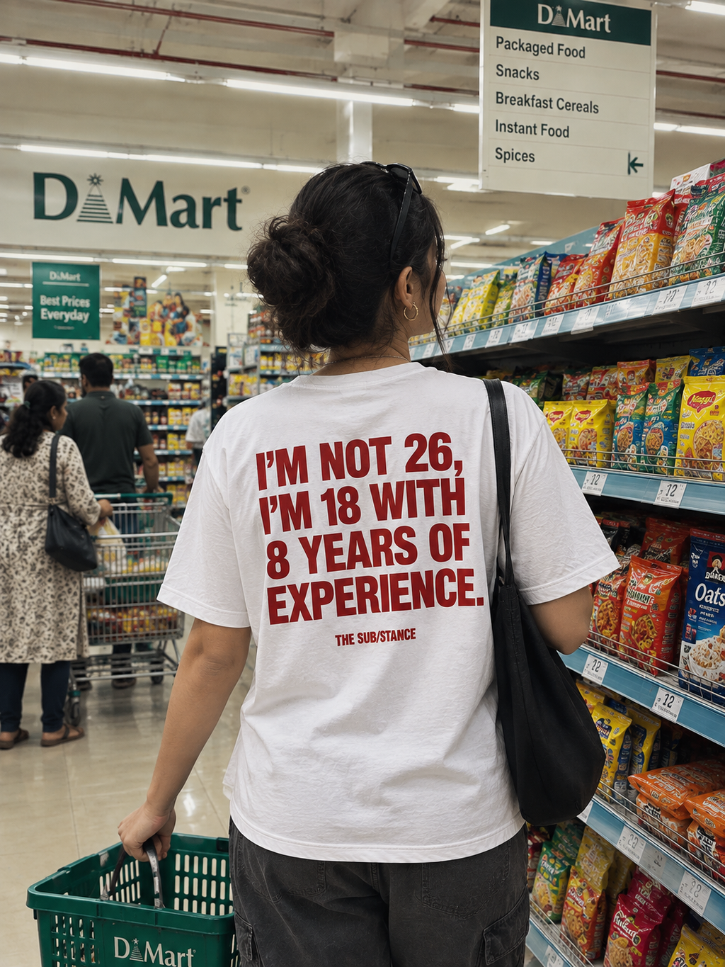 Lots of Experience Oversized Back Printed T-shirt | THE SUB/STANCE