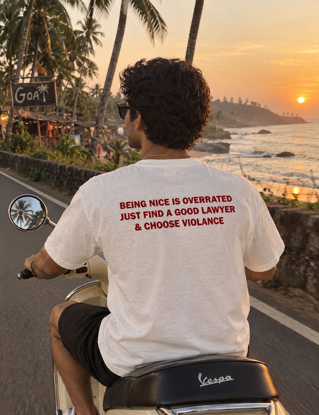 Violence Oversized Back Printed T-shirt | THE SUB/STANCE