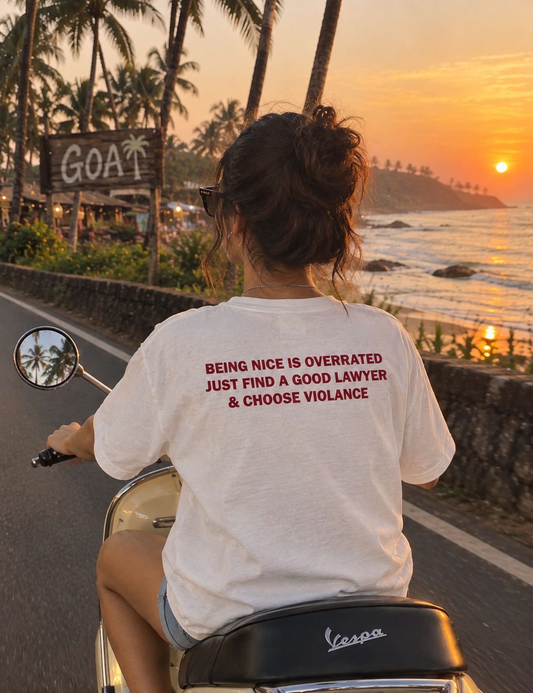 Violence Oversized Back Printed T-shirt | THE SUB/STANCE