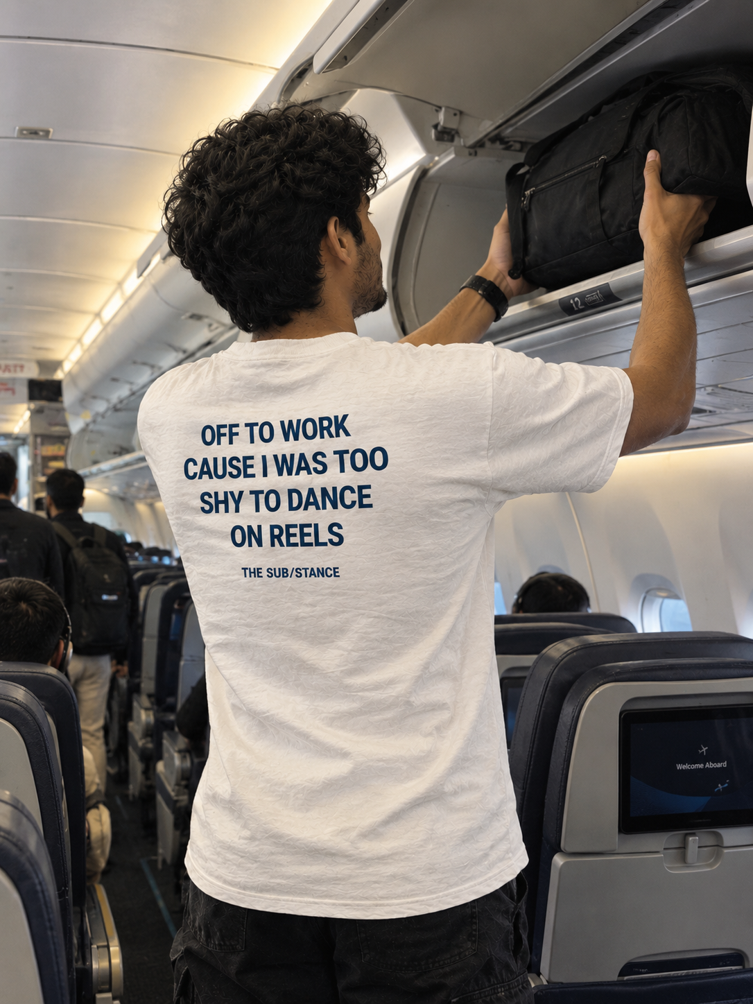 Off To Work Oversized Back Printed T-shirt | THE SUB/STANCE