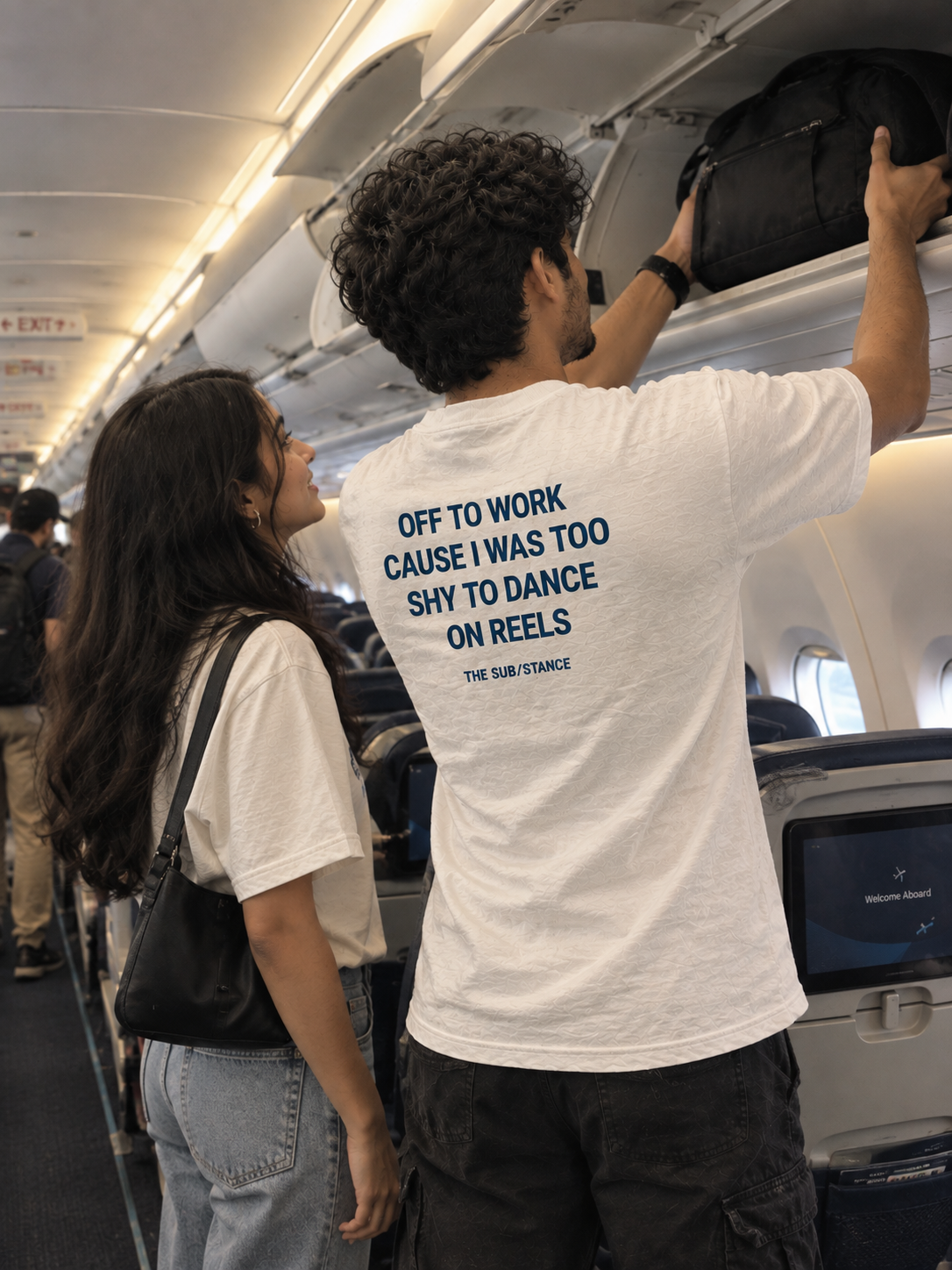 Off To Work Oversized Back Printed T-shirt | THE SUB/STANCE