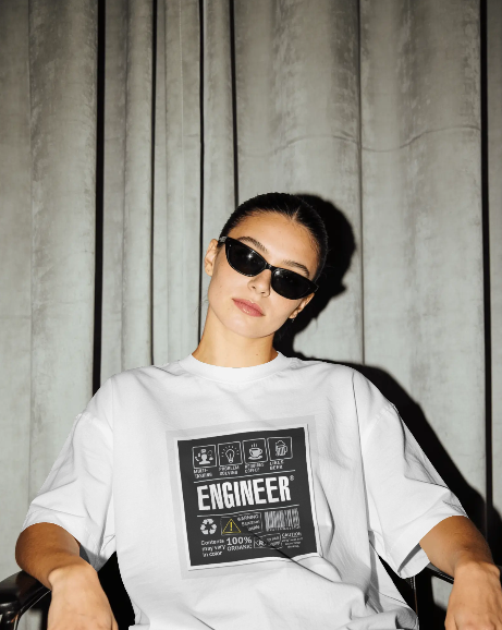 Oversized Printed T-shirt - Engineer