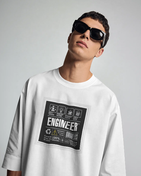 Oversized Printed T-shirt - Engineer