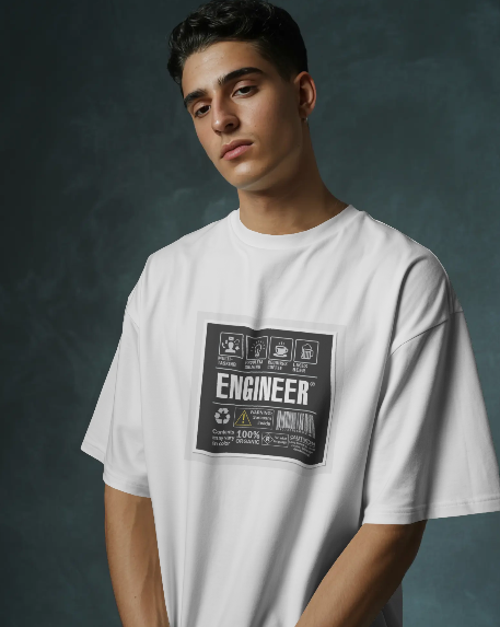 Oversized Printed T-shirt - Engineer