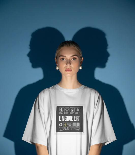 Oversized Printed T-shirt - Engineer