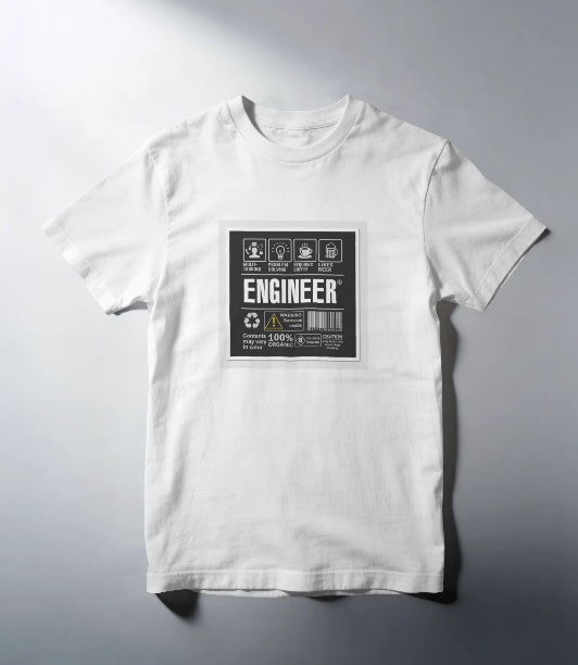 Oversized Printed T-shirt - Engineer