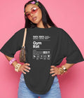 Oversized Printed T-shirt - Gym Rat