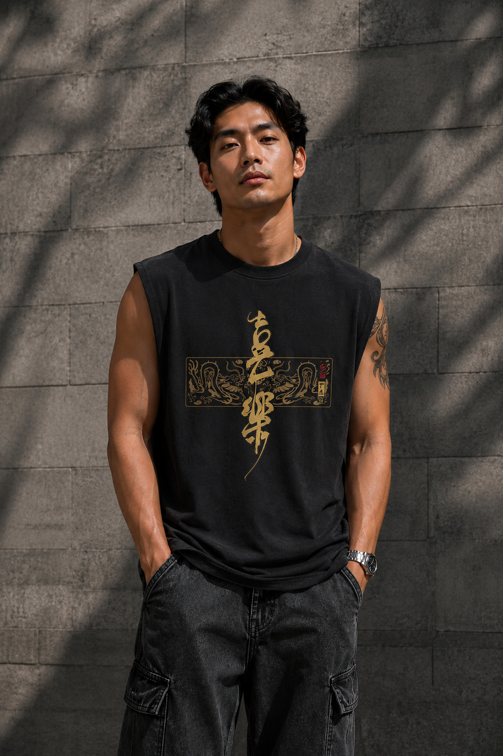 Joy and Happiness Sleeveless Printed T-Shirt | THE SUB/STANCE