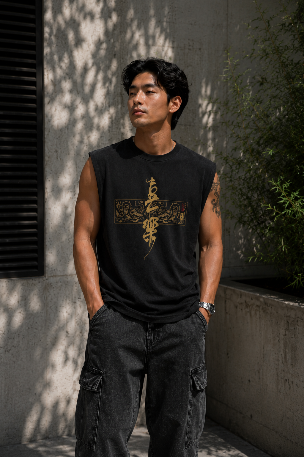 Joy and Happiness Sleeveless Printed T-Shirt | THE SUB/STANCE