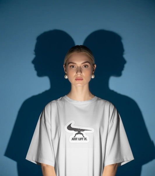 Oversized Printed T-shirt - Just Lift it