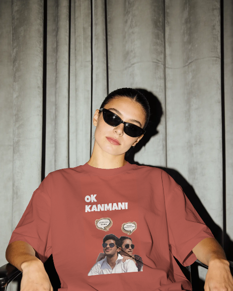 Oversized Printed T-shirt - Ok Kanmani