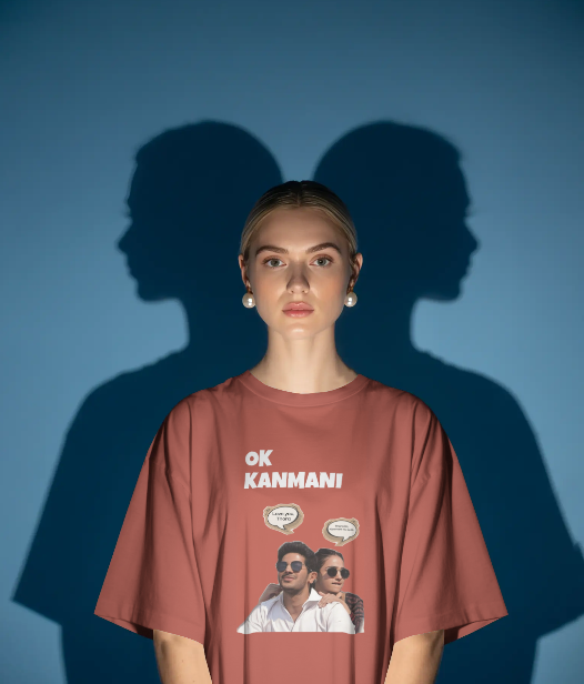Oversized Printed T-shirt - Ok Kanmani