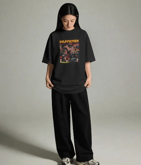 Oversized Printed T-shirt - Pulp Fiction