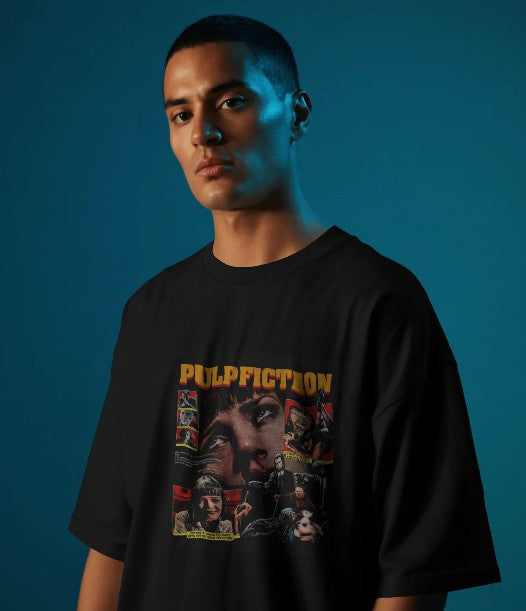 Oversized Printed T-shirt - Pulp Fiction