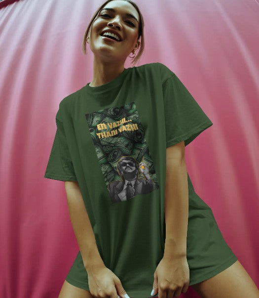 Oversized Printed T-shirt - Rajnikant
