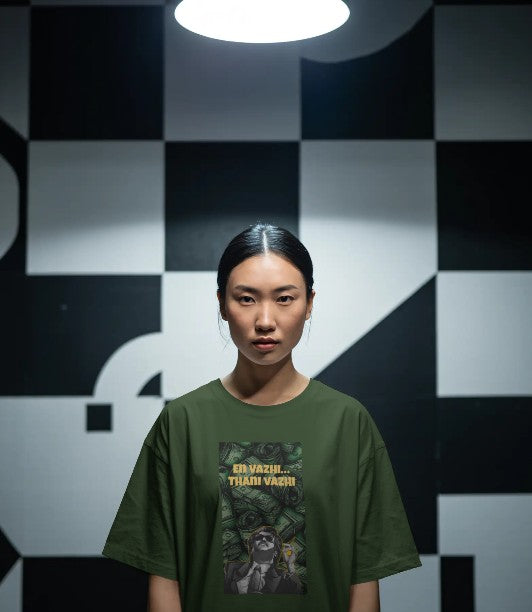 Oversized Printed T-shirt - Rajnikant