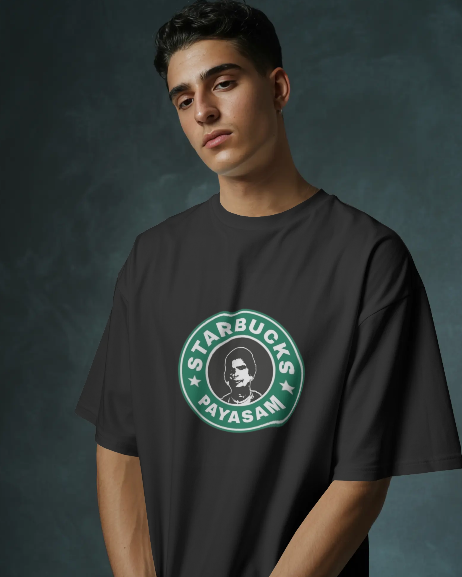 Oversized Printed T-shirt - Starbucks Payasam
