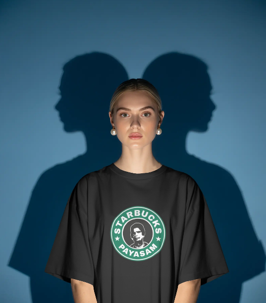 Oversized Printed T-shirt - Starbucks Payasam