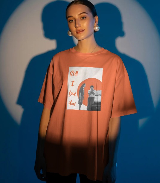 Oversized Printed T-shirt - Lalletan - I Still Love You