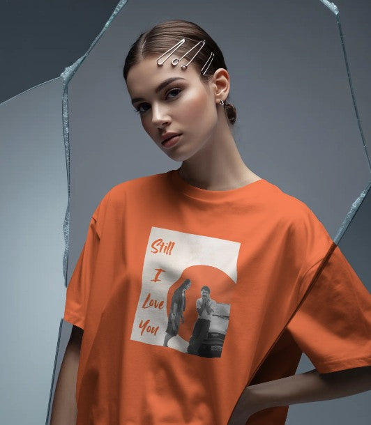Oversized Printed T-shirt - Lalletan - I Still Love You