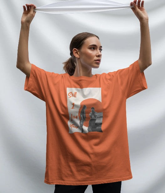 Oversized Printed T-shirt - Lalletan - I Still Love You