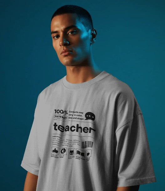 Oversized Printed T-shirt - Teacher