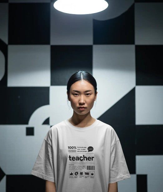 Oversized Printed T-shirt - Teacher