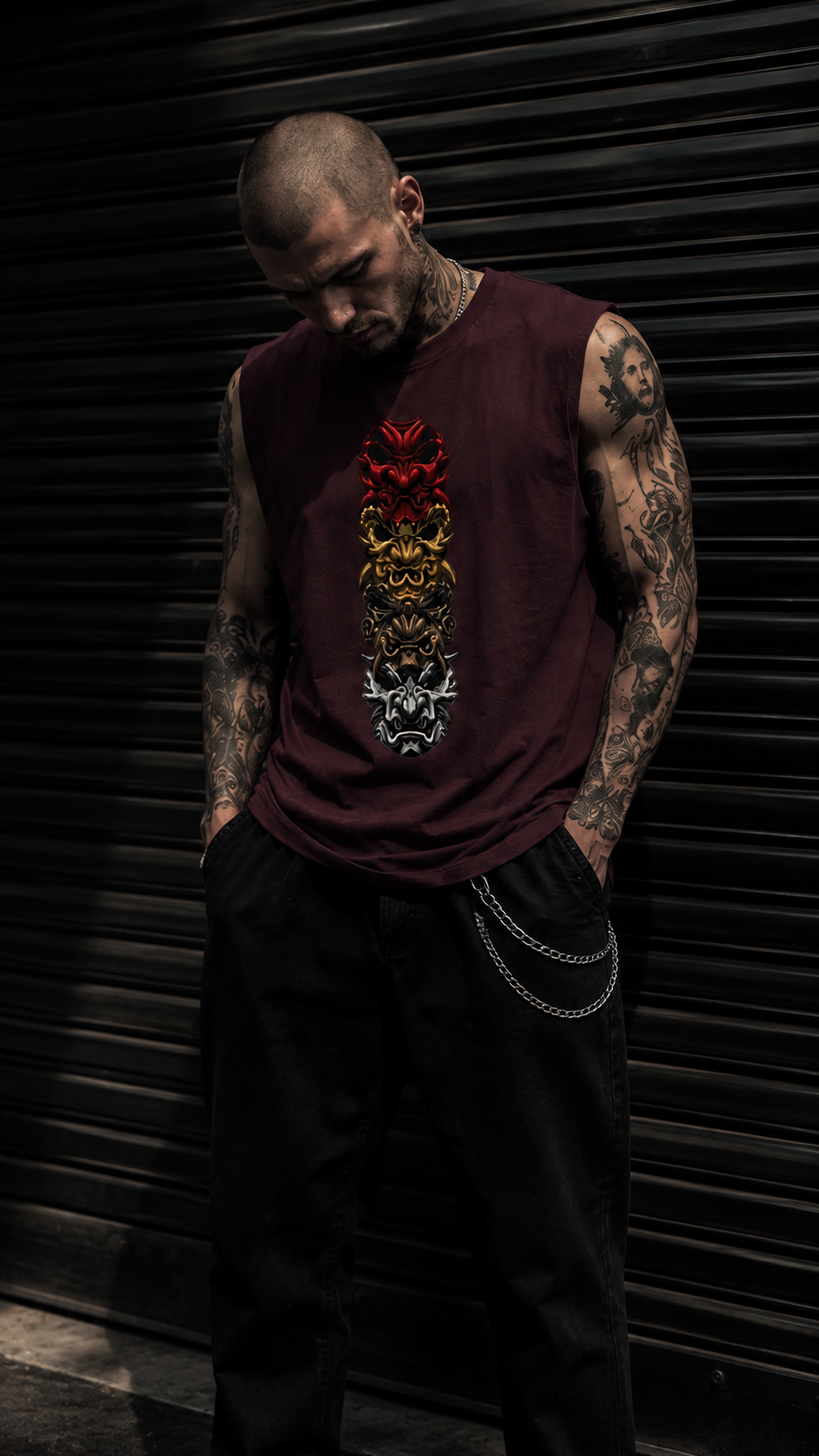 Ultimate Dragon Sleeveless Printed T-Shirt | THE SUB/STANCE