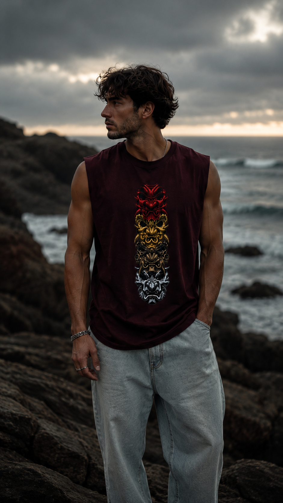 Ultimate Dragon Sleeveless Printed T-Shirt | THE SUB/STANCE
