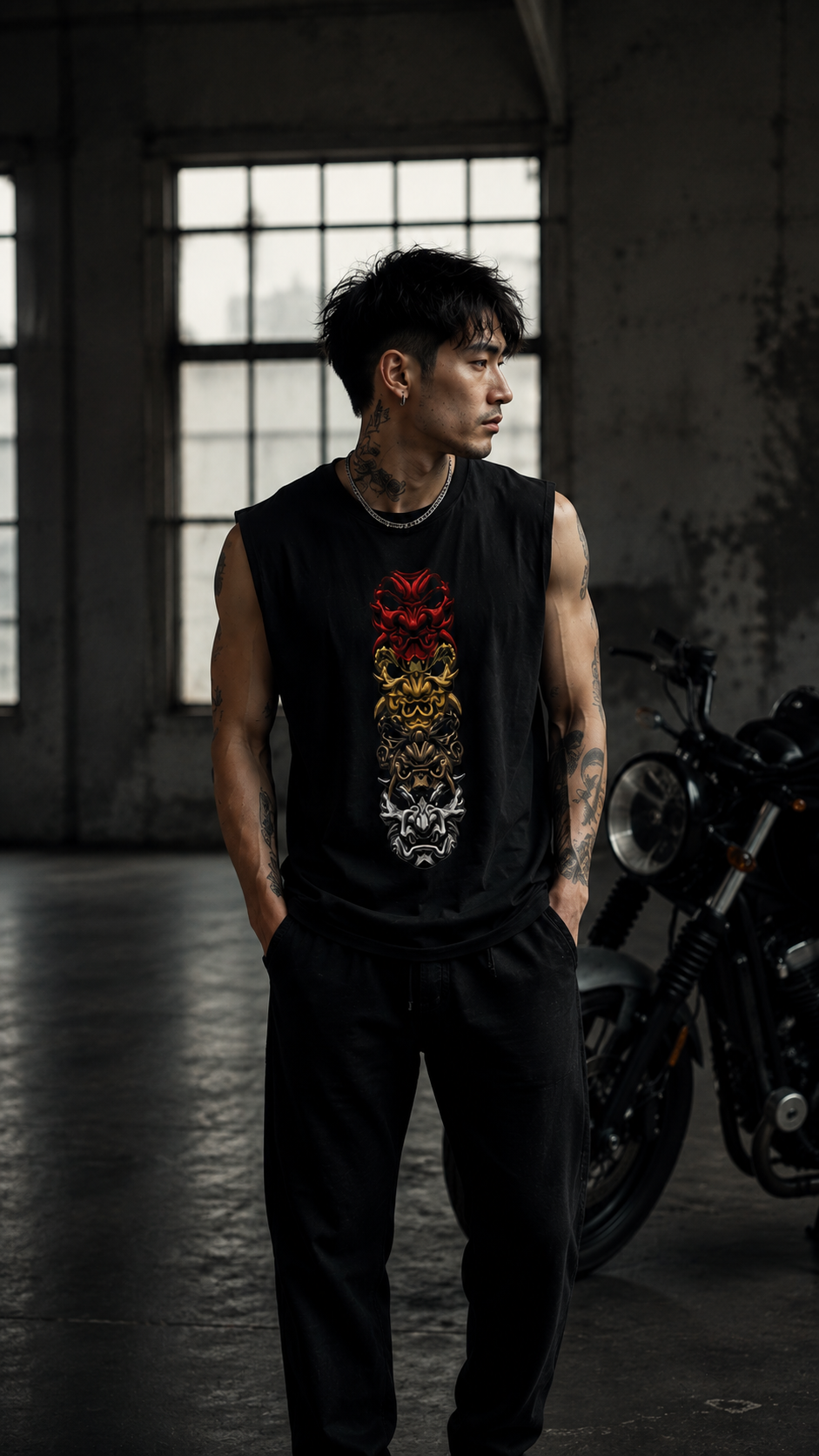 Ultimate Dragon Sleeveless Printed T-Shirt | THE SUB/STANCE