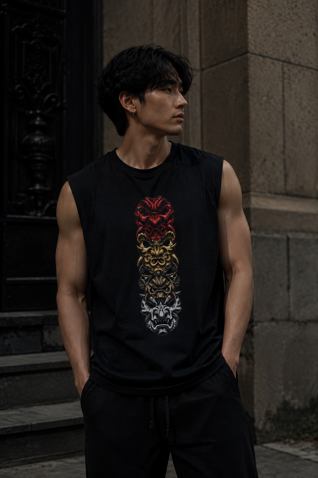 Ultimate Dragon Sleeveless Printed T-Shirt | THE SUB/STANCE