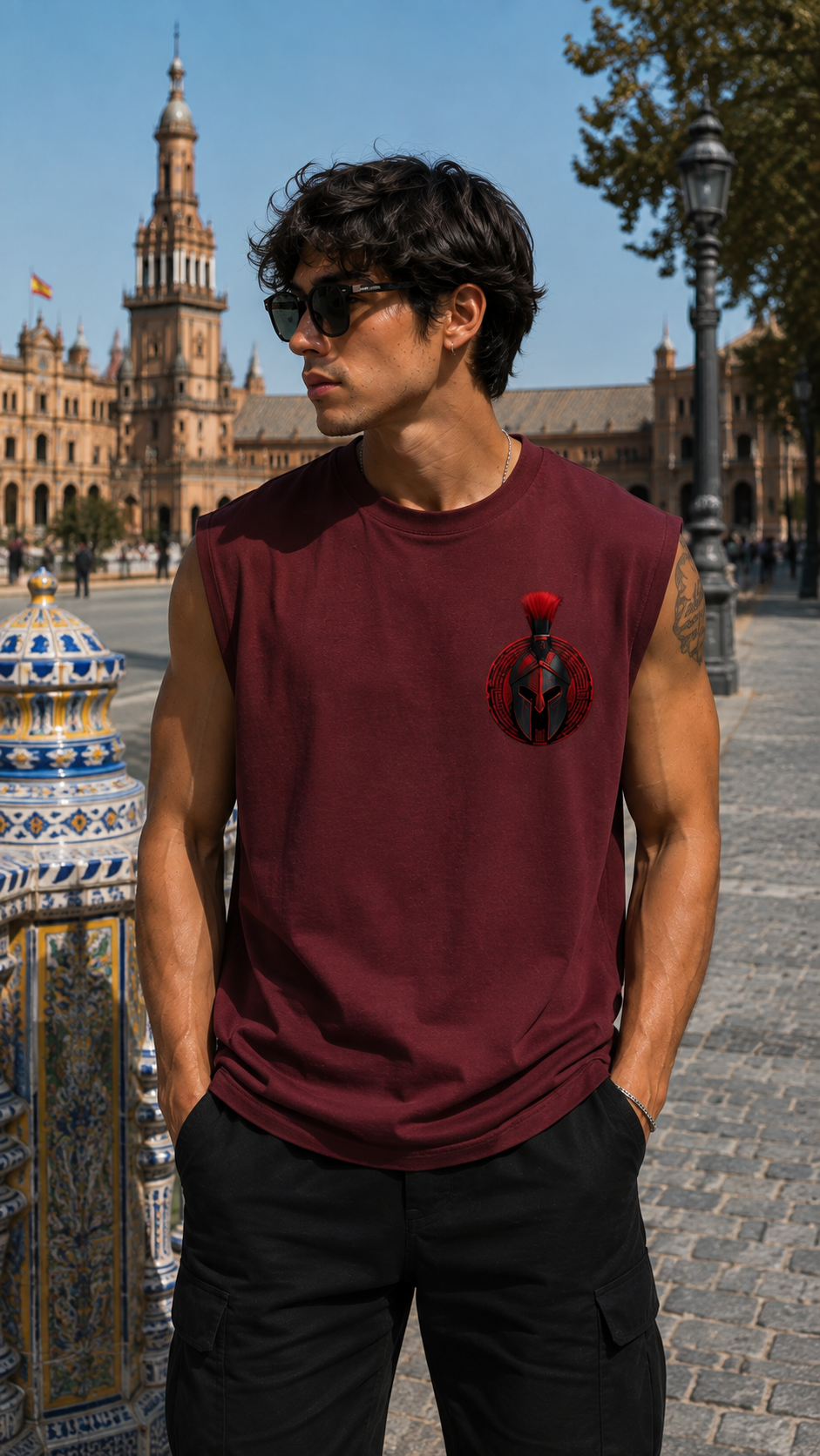 Warrior Sleeveless Printed T-Shirt | THE SUB/STANCE