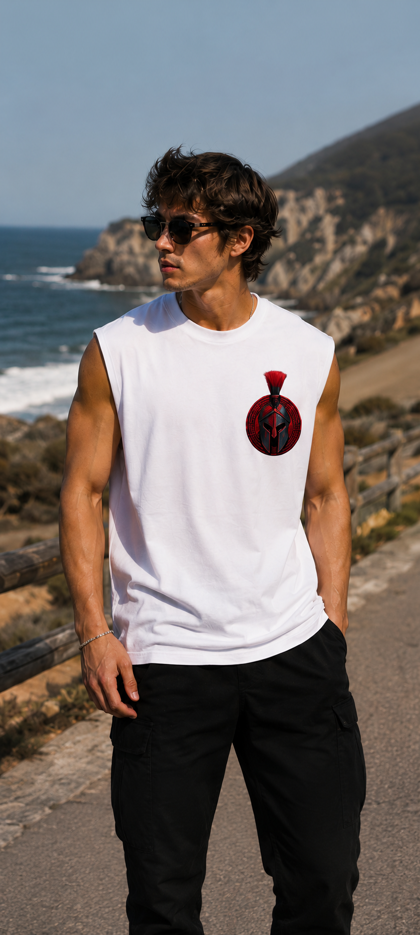 Warrior Sleeveless Printed T-Shirt | THE SUB/STANCE