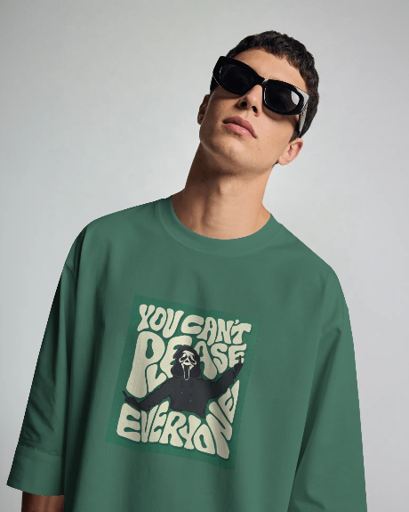 Oversized Printed T-shirt - You Can't Please Everyone