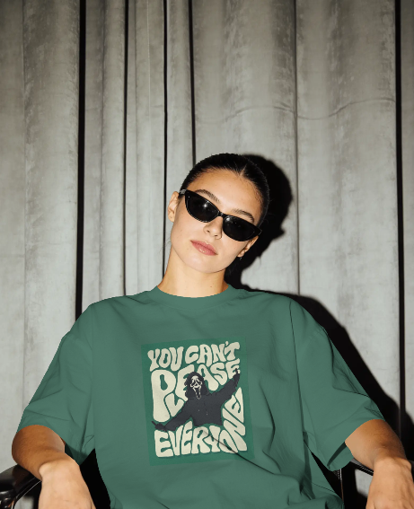 Oversized Printed T-shirt - You Can't Please Everyone