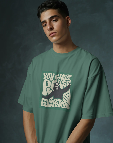 Oversized Printed T-shirt - You Can't Please Everyone